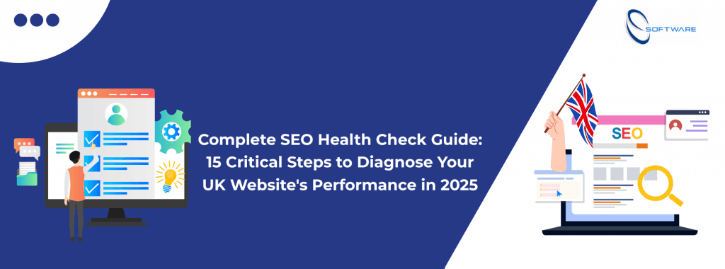 A text layout saying, # **Complete SEO Health Check Guide: 15 Critical Steps to Diagnose Your UK Website's Performance in 2025** Your website could be bleeding potential customers right now, and you wouldn't even know it. An **SEO health check** reveals the hidden technical issues, content gaps, and missed opportunities that are quietly sabotaging your search rankings and costing you leads every single day. Most UK businesses assume their websites are performing optimally because they look good on the surface. The reality? Even beautifully designed sites often harbour critical SEO problems that prevent Google from properly crawling, understanding, and ranking their content. This comprehensive guide delivers a systematic approach to conducting a professional **website health check SEO** audit that exposes every ranking factor affecting your organic visibility. You'll discover the exact methodology our SEO specialists use to identify performance bottlenecks and unlock growth opportunities for UK businesses. Ready to transform your website into a customer-generating powerhouse? Our [](https://claude.ai/chat/internal-link)SEO audit services provide the comprehensive analysis and strategic roadmap your business needs to dominate local search results. ## **What is an SEO Health Check? (And Why Your UK Business Needs One Now)** An **SEO site health** assessment is a comprehensive diagnostic evaluation that examines every element affecting your website's search engine performance. Unlike basic website reviews, a proper **technical SEO review** analyses over 200 ranking factors that influence how search engines discover, crawl, index, and rank your content. Think of it as an MOT for your website. Just as your vehicle needs regular inspections to ensure roadworthiness, your digital presence requires systematic evaluation to maintain peak search performance. The stakes for UK businesses have never been higher. **Google processes over 8.5 billion searches daily**, with **46%** of users specifically looking for local businesses. A single technical issue can remove your website from search results entirely, while on-page optimisation problems can push you below competitors who understand modern SEO dynamics. Common warning signs demanding immediate **SEO audit checklist** attention include declining organic traffic, poor conversion rates despite decent visitor numbers, or competitors consistently outranking you for relevant keywords. Many business owners discover that simple technical fixes can increase organic traffic by 40-60% within three months. The UK market presents unique challenges that generic SEO advice often misses. Local search behaviour patterns, industry-specific compliance requirements, and regional competitor dynamics all influence your optimisation strategy. A tailored **crawlability check** considers these factors while identifying opportunities your competitors are overlooking. ## **The 15-Point SEO Health Check Checklist Every UK Business Must Complete** ### **Technical SEO Foundation Assessment** **Site Performance and Core Web Vitals Analysis** Your website's loading speed directly impacts both user experience and search rankings. Google's Core Web Vitals have become critical ranking factors, with sites scoring poorly on Largest Contentful Paint (LCP), First Input Delay (FID), and Cumulative Layout Shift (CLS) suffering significant ranking penalties. UK users expect lightning-fast experiences, especially on mobile devices, where 78% of local searches occur. A comprehensive **site performance check** measures real-world loading times across different connection speeds and devices, revealing optimisation opportunities that competitors often miss. Professional audits examine server response times, image compression ratios, JavaScript execution delays, and render-blocking resources. Small improvements in these areas can create substantial competitive advantages, particularly for eCommerce sites where every second of loading time affects conversion rates. **Mobile Responsiveness and User Experience Evaluation** Google's mobile-first indexing means your website's mobile version determines your search rankings. A thorough **mobile friendliness audit** goes beyond basic responsive design to examine touch target sizes, font readability, navigation functionality, and form completion ease. Many UK businesses lose potential customers because their mobile experience feels clunky or unprofessional. Modern mobile SEO evaluation includes testing across different screen sizes, operating systems, and browser combinations to ensure consistent performance. An advanced **UX or site experience review** considers page layout stability, interactive element responsiveness, and visual hierarchy effectiveness. These factors directly influence dwell time and engagement metrics that Google increasingly uses for ranking decisions. **Security and Technical Infrastructure Review** [SSL certificate implementation](https://www.cloudflare.com/en-gb/learning/ssl/what-is-an-ssl-certificate/), HTTPS migration completeness, and security header configuration all affect search rankings. Google explicitly favours secure websites, marking non-HTTPS sites as "not secure" in browser address bars. Technical infrastructure assessment includes server uptime monitoring, CDN performance evaluation, and database query optimisation. UK businesses often overlook these foundational elements until performance issues become severe enough to affect customer acquisition.
