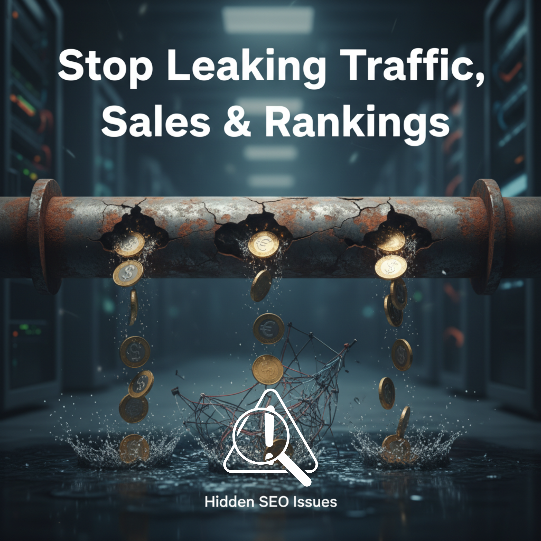 SEO audit services UK showing traffic and sales leaks